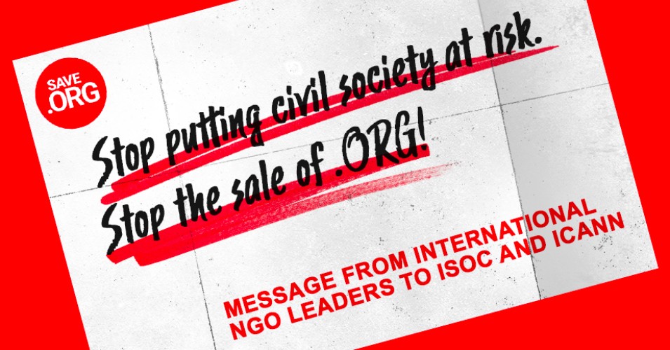 Selling .ORG Puts Civil Society at Risk